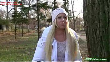 Euro amateur chick has sex in the woods 13