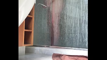 Fat wife caught masturbating in shower